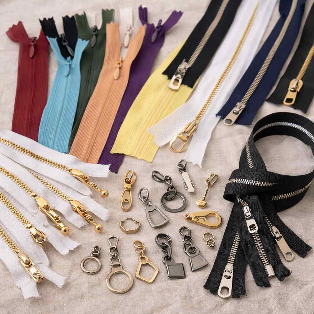 Zip pakaian pelbagai jenis, warna dan kepala zip untuk pelbagai jenis pakaian custom